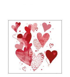 Napkin 25 With love red FSC Mix