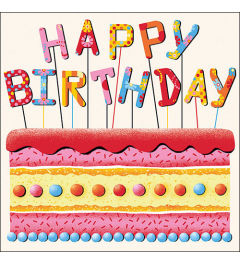 Napkin 33 Birthday cake FSC Mix