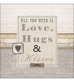 Napkin 33 Love, hugs & kisses FSC Mix
