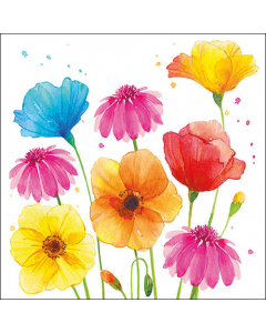 Napkin 33 Colourful summer flowers FSC Mix