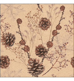 Napkin 33 Recycled Pine cones nature FSC Mix