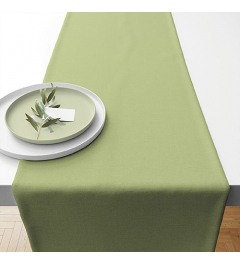 Table runner 40x150 cm Uni celadon green