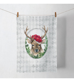 Kitchen towel Deer in frame