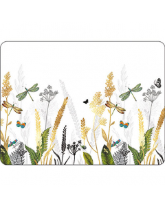 Placemat Ornamental flowers white