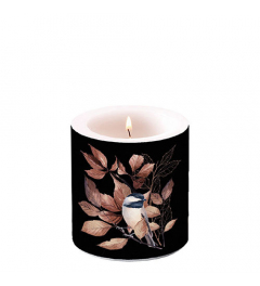 Candle small Lovely chickadee black