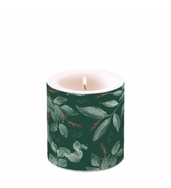 Candle small Leaves and berries green