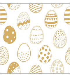 Napkin 33 Easter eggs all over gold FSC Mix