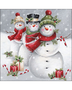 Napkin 33 Smiling snowmen FSC Mix